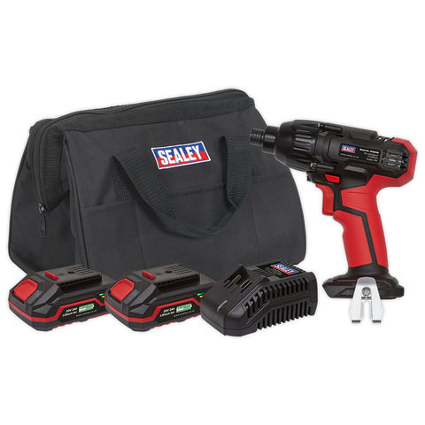 Image of Sealey Sealey CP20VIDKIT Impact Driver Kit 1/4" Hex Drive 20V - (2 Batteries, Charger & Bag)
