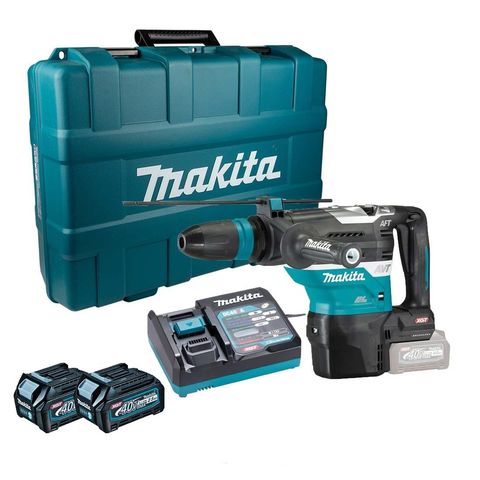 Makita HR005GD202 40V MAX BL XGT SDS Max Rotary Hammer with 2 x 2.5Ah Battery