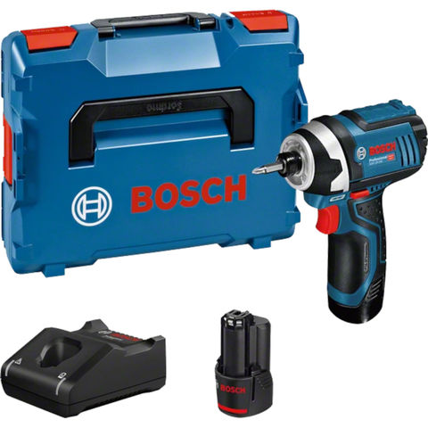Bosch GDR 12V-LI Professional Cordless Impact Driver with 2 x 2Ah Batteries, Charger & Case