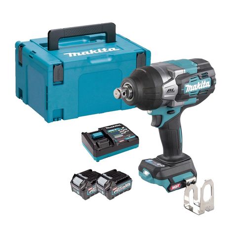 Makita TW007GD201 40VMAX 1100Nm Impact Wrench BL XGT with 2x 2.5Ah Batteries & Fast Charger Set