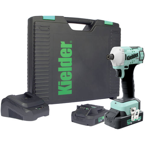 Kielder KWT-155 1/4” Drive 18V Brushless 220Nm Ultra Compact Impact Driver with 2 x 2.0Ah Batteries