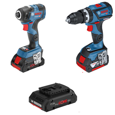 Photo of Bosch Professional 18v Bosch Gsb 18v-60 C 18v Combi Drill And Gdr 18 V-200 C Impact Driver With 1 X 4ah And 2 X 5.0ah Batteries- Charger- L-boxx