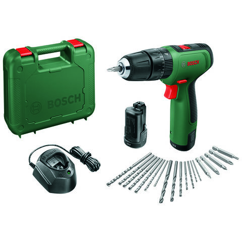 Image of Bosch Bosch EasyImpact 1200 Classic Green 12V Cordless Two-speed Combi Drill with 2 x 1.5Ah Batteries & Charger