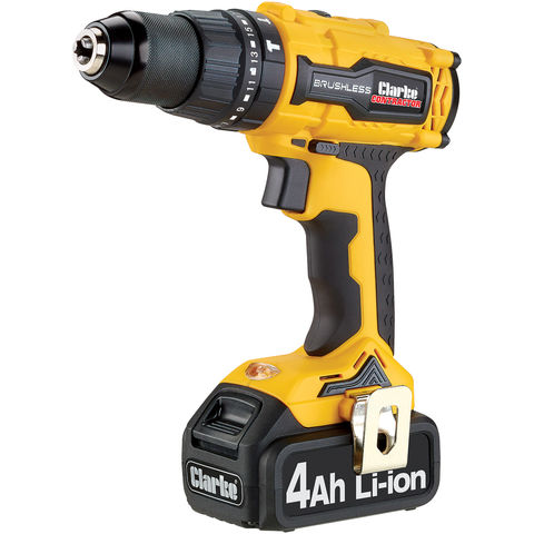 Photo of Clarke Clarke Con180li 18v Brushless Combi Drill/driver & Hammer Drill With 2 X 4ah Batteries
