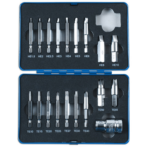 Laser 7678 19 Piece Extractor Set for Torx® Hex Fittings