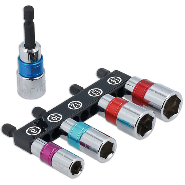 Laser 8947 Nut Driver With Quick Chuck Set 5pc