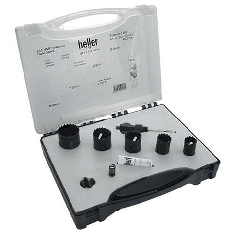 Image of Heller Heller Bi-Metal 'Standard' 5pce Hole Saw Kit