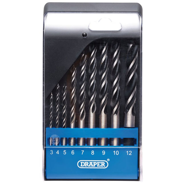 Draper 9 Piece Brad Point Drill Bit Set
