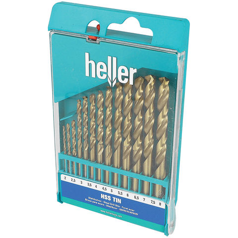 Heller 13 Piece HSS Tin Steel Drill Bit Set (2-8mm)