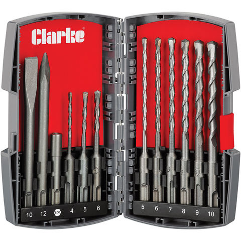 Photo of Clarke Clarke Cht802 Sds+ 12 Piece Drill And Chisel Set