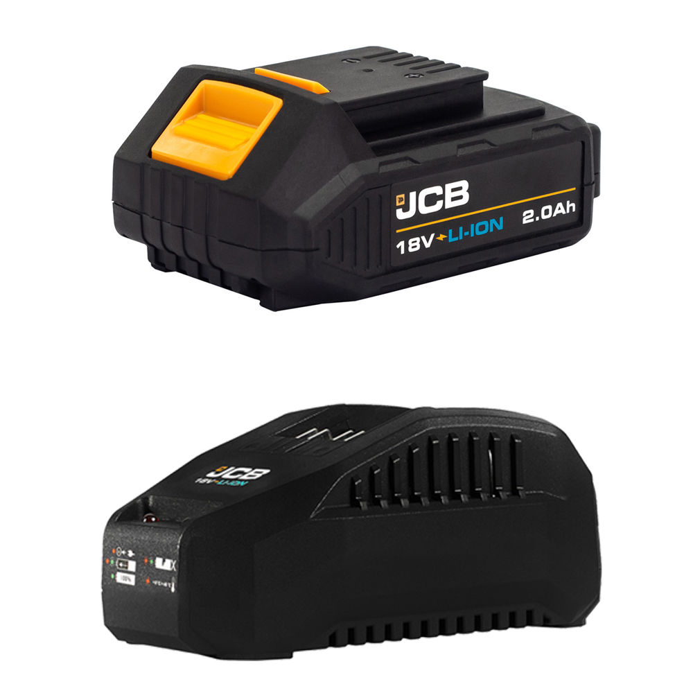 JCB 21-20LIBTFC 18V 2.0Ah Lithium-ion Battery and 2.4A Fast Charger ...