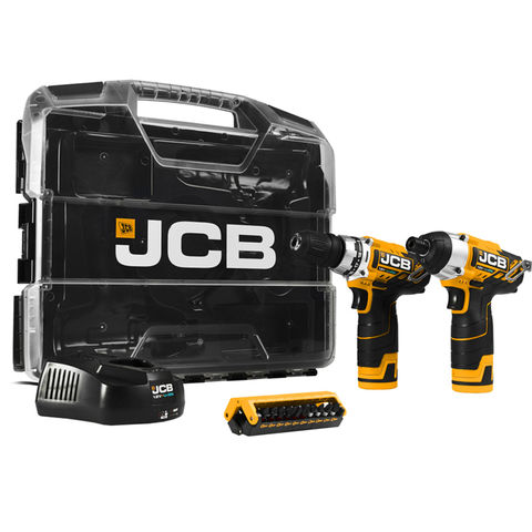 Image of JCB JCB 21-12TPK-WB-2 12V Combi Drill and Impact Driver with 2x2.0Ah Batteries in W-Boxx 102 Case