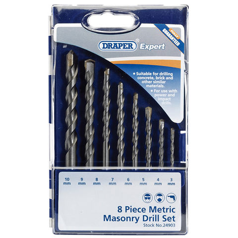 Photo of Draper Draper Ds8msa Expert 8 Piece Masonry Drill Bit Set