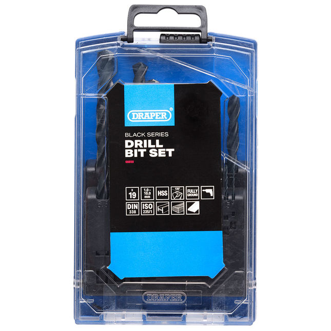 Draper 19 Piece Black Hss Drill Bit Set