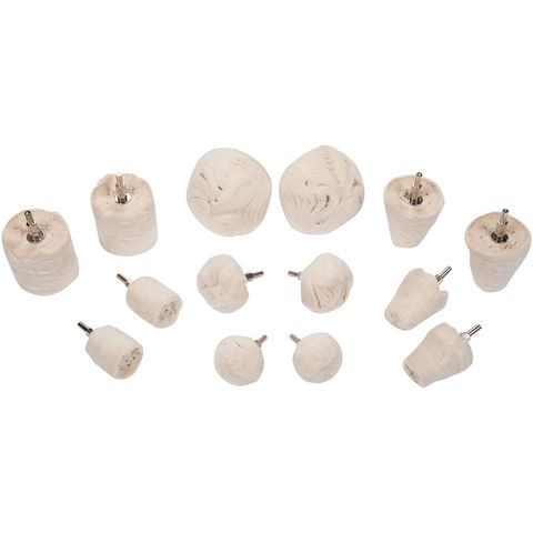 14 Piece Set of 1/4" Shank Assorted Buffing Wheels