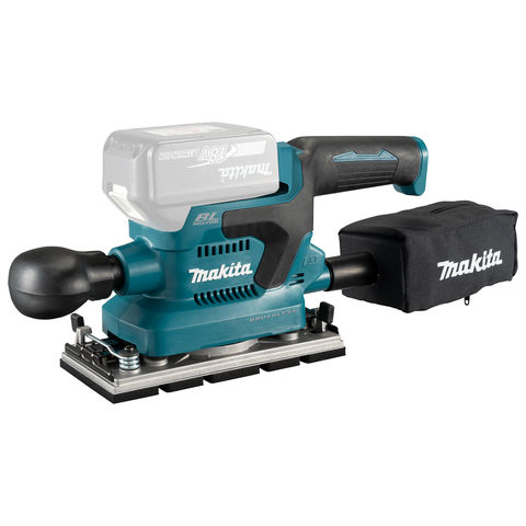 Image of Makita LXT Makita DBO382Z 18V LXT Finishing Sander (Bare Unit) with Dust Box and Punch Plate