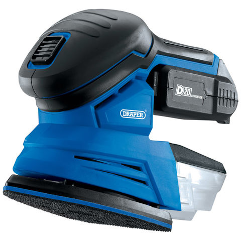 Photo of Draper D20 Draper D20 20v Tri-base -detail- Sander With 2ah Battery And Charger