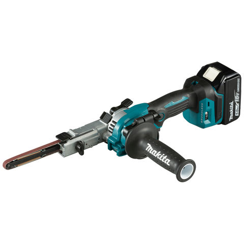 Image of Makita LXT Makita DBS180RTJ 18V Belt Sander BL LXT with 2 x 5Ah Batteries, Charger & Case