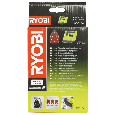 Photo of Ryobi Ryobi Scs10a 10 X Triangular Detail Sanding Sheets