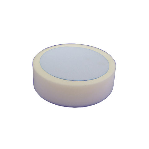 Image of National Abrasives White Hook & Loop Polishing Pad Foam Stage 1 (Firm) 150mm x 50mm