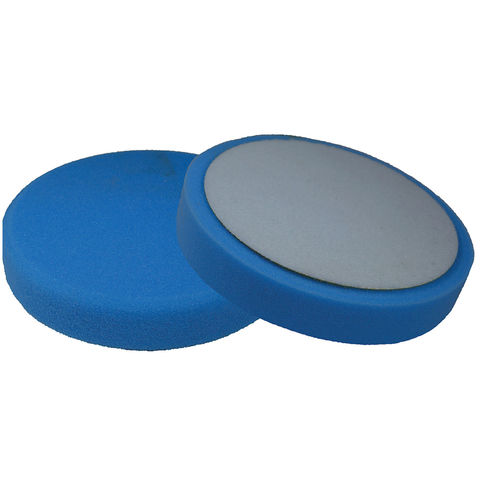 Image of National Abrasives Blue Hook & Loop Foam Pads (Medium: 2nd Stage) 2-pack 150mm x 30mm