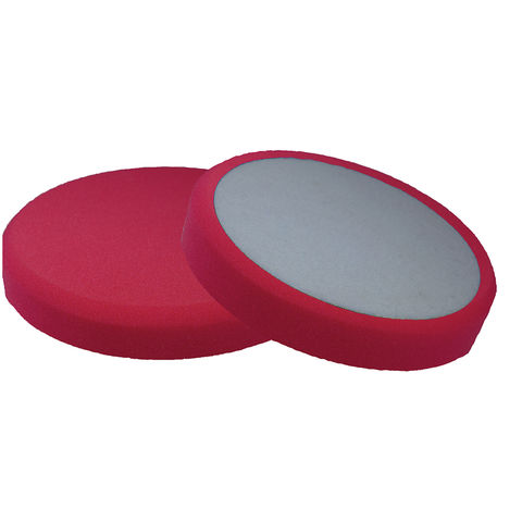Image of National Abrasives Red Hook & Loop Foam Pads (Fine: 3rd Stage) 2-pack 150mm x 30mm