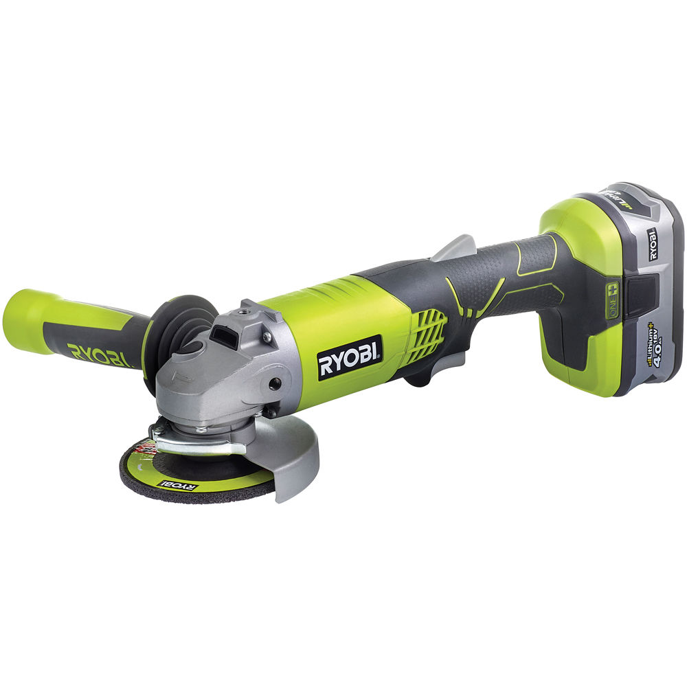 Ryobi One+ R18AG-140S 18V Cordless Angle Grinder With 4Ah Battery ...