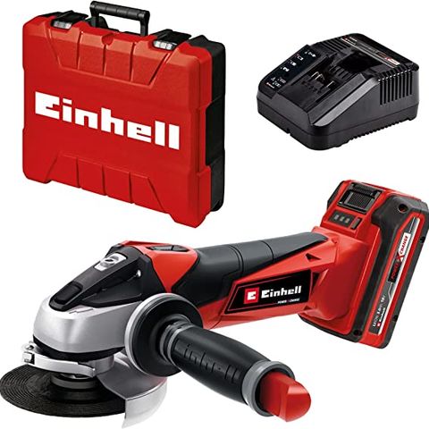 Einhell Power X-Change TE-AG18/115 18V 115mm Angle Grinder with 3Ah Battery & Charger