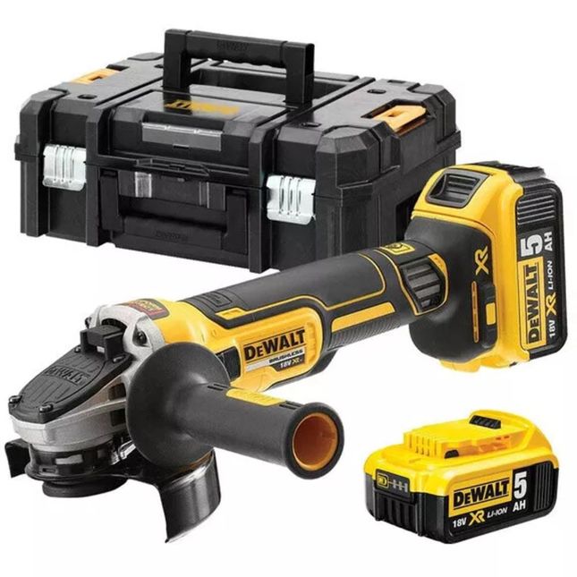 Dewalt Dcg405p2-gb 18v Xr Brushless 125mm Angle Grinder With 2 X 5ah Batteries
