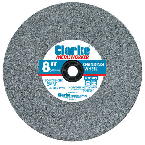 Clarke 200 x 20 x 32mm Bore Medium Grit Grinding Wheel