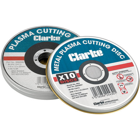 Clarke PD3 115mm Flat Plasma Metal Cutting Discs 10 Pack