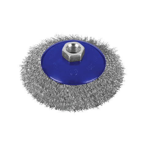 Image of Blue Spot Tools BlueSpot 115mm (4½") M14x2 Steel Bevel Wire Cup Brush