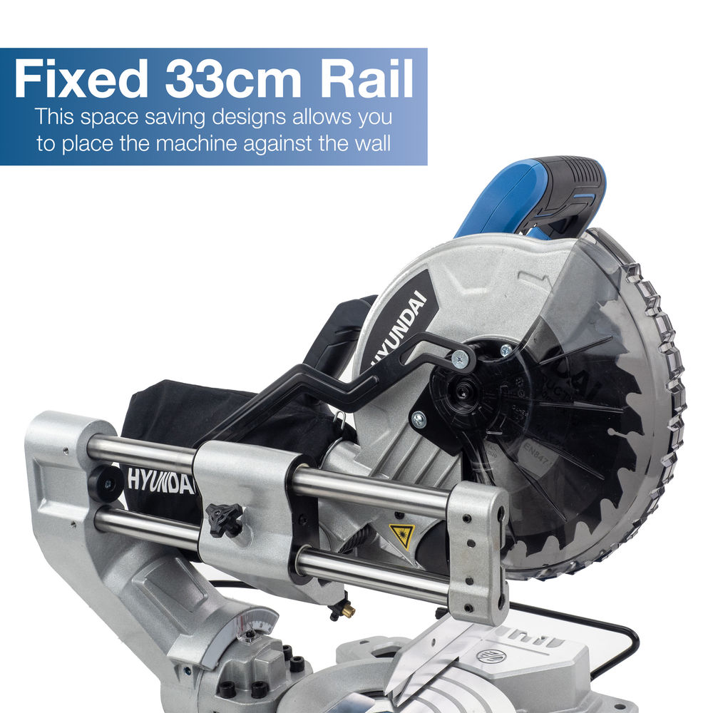 Hyundai HYMS1500E 210mm Sliding Compound Mitre Saw (230V) - Machine Mart