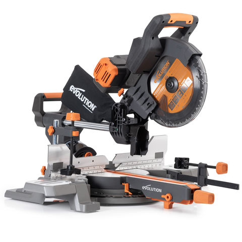 Evolution R255SMS-DB-Li 36V 255mm Double Bevel Brushless Mitre Saw with 2 x 5Ah Batteries & Charger
