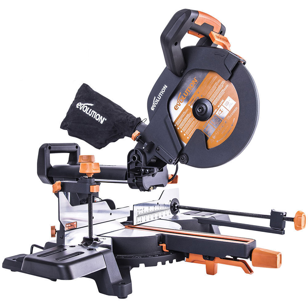 Evolution R255SMS+ 255mm Sliding Compound Mitre Saw (230V) - Machine ...