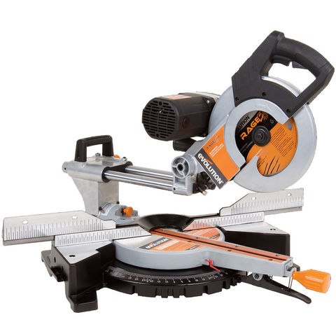 Evolution RAGE3-DB Double Bevel Multi-Purpose Sliding Mitre Saw (230V)