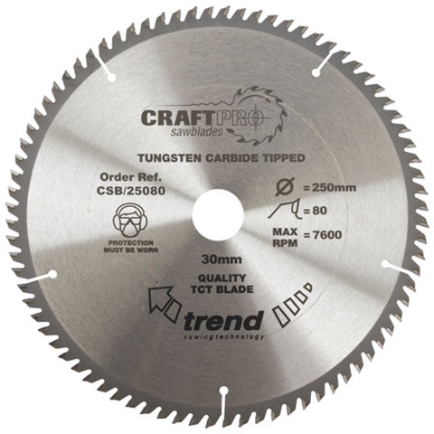 Trend CSB/30072 Craft Saw Blade 200mm X 72 Teeth X 30mm