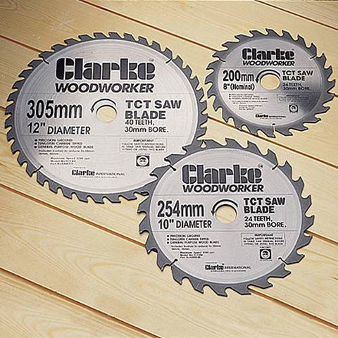Clarke 254mm TCT Circular Saw Blade 40 Tooth 16mm Bore