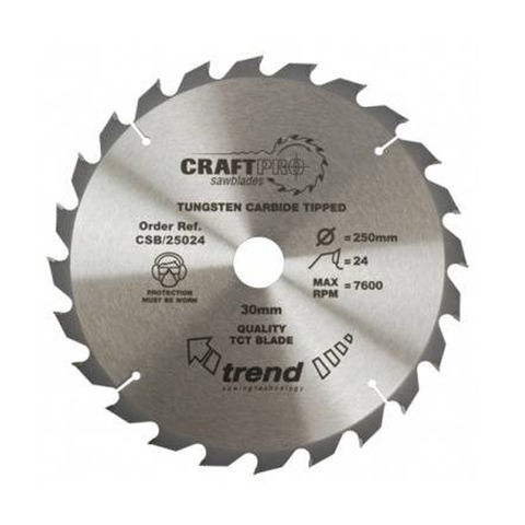 Image of Trend Trend CSB/25024 Craft Saw Blade 250x30mm 24T