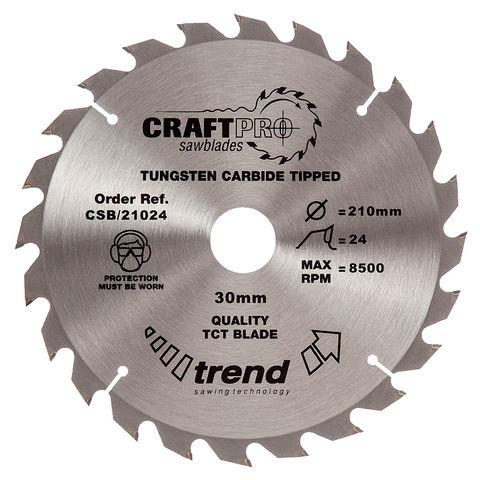 Photo of Trend Trend Csb/21024 Craft Saw Blade 210x30mm 24t