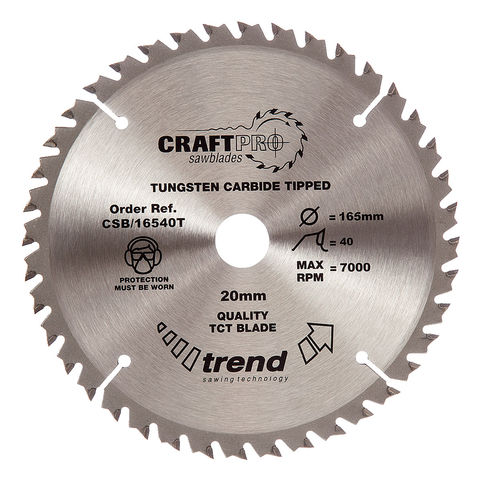 Photo of Trend Trend Csb/16540t Craft Saw Blade 165x20mm 40t
