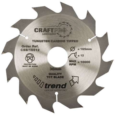 Image of Trend Trend CSB/19012 Craft Saw Blade 190mm X 12 Teeth X 30mm