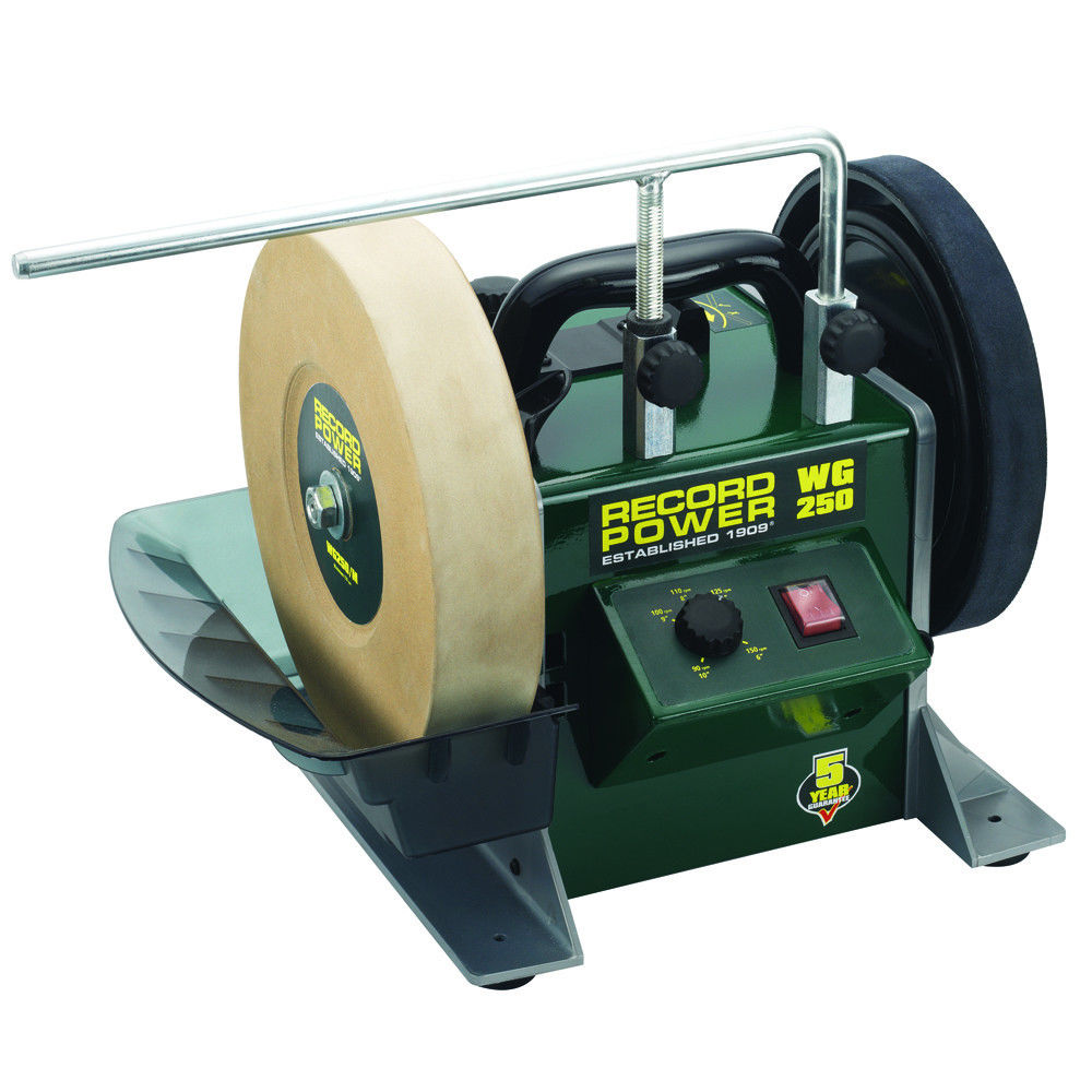 Record Power Wg250 Pk A 10 Wet Stone Grinder With Diamond Truing