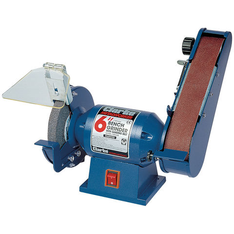 Image of 15% Off Weekend Clarke CBG6SB 150mm Bench Grinder with 50mm Sanding Belt (230V)