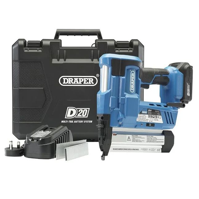 Draper D20nsset D20 20v Nailer/stapler With 2ah Battery And Charger