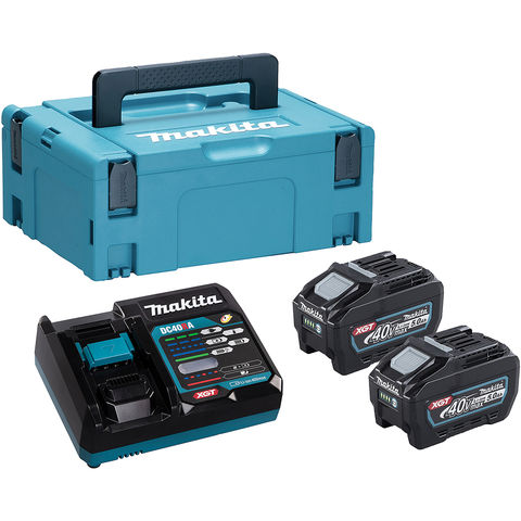 Makita 191V42-8 XGT Power Source Kit wtth 2 x 5Ah batteries, Charger & Makpac case 