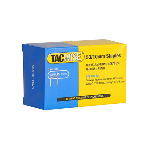 Image of Tacwise Tacwise 0431 Type 53 10mm Galvanised Staples (5000 Pack)