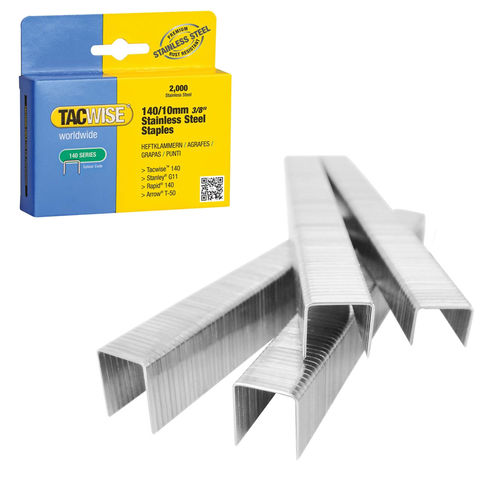 Tacwise 1217 Type 140/10mm Heavy-Duty Stainless Steel Staples, x2000