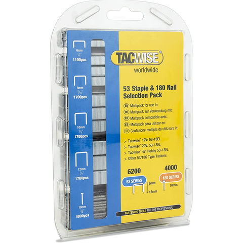 Image of Tacwise Tacwise 1628 Multipack Type 53 Staples & Type 180 Nails (10200 Pack)