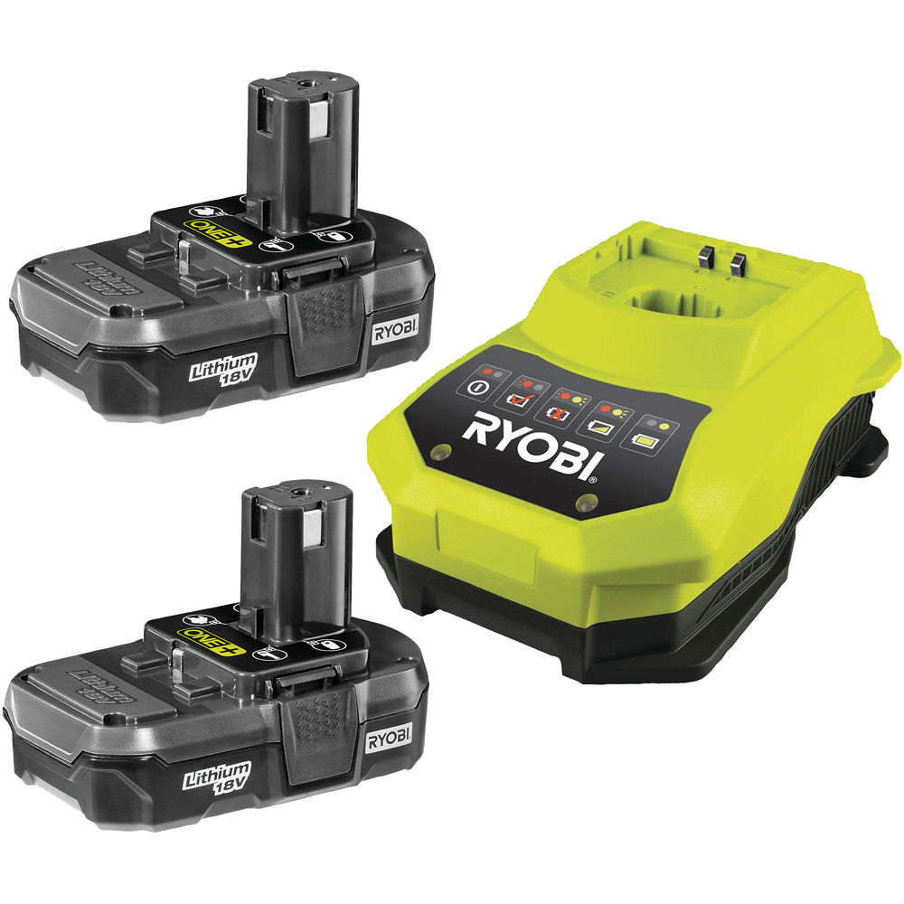 Ryobi One+ 18V 2x1.3Ah Batteries & Charger Machine Mart Machine Mart